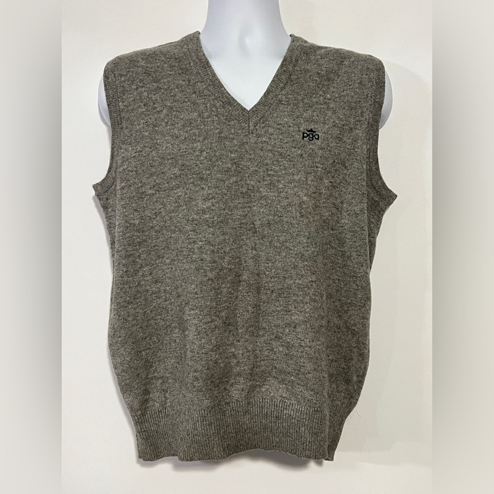 Vintage PGA Crown Logo Golf Sweater Vest By Best Design Playing Wear Perfect LL!